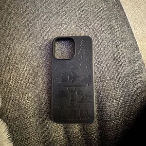 Black Embossed Pattern Phone Case